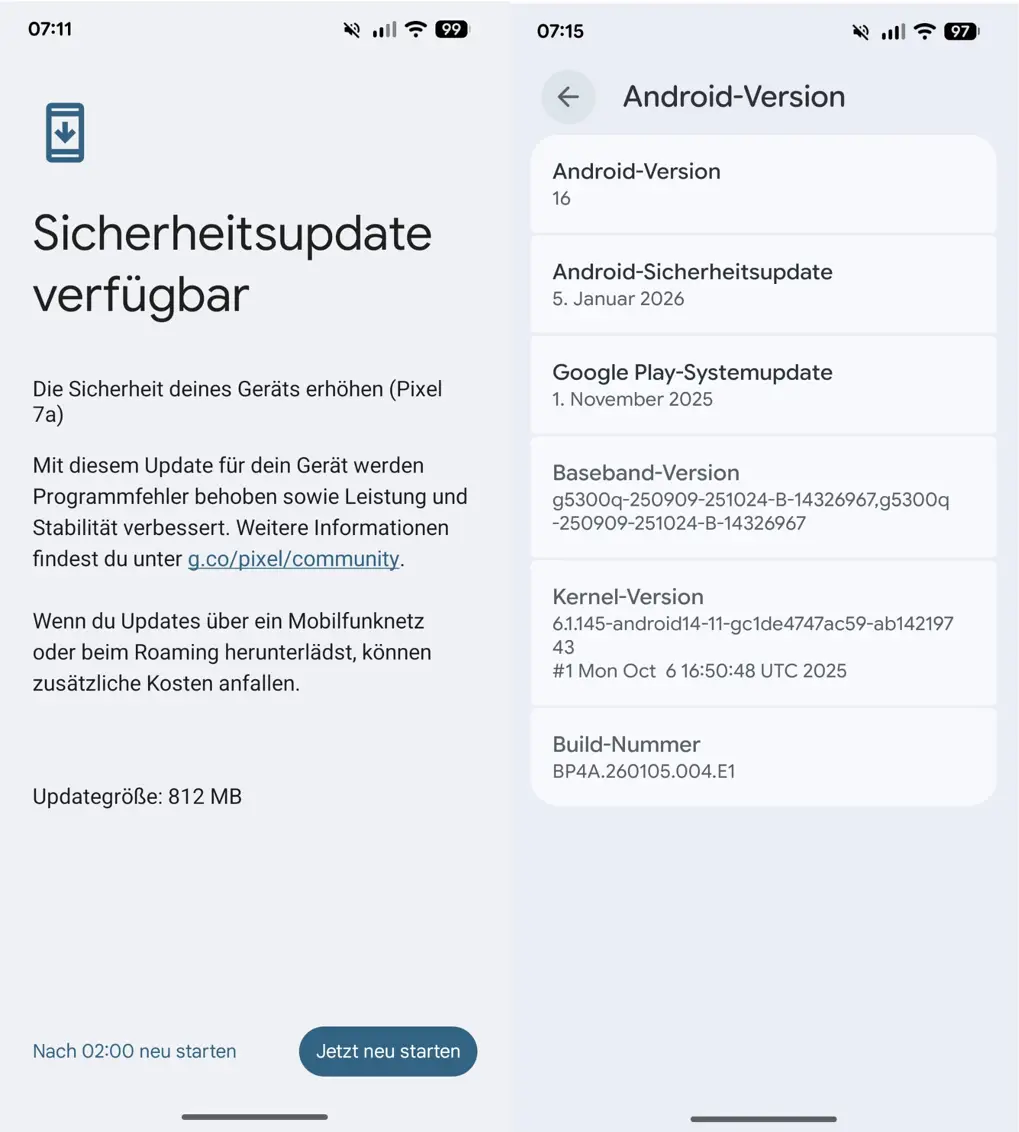 Android Sicherheitsupdate