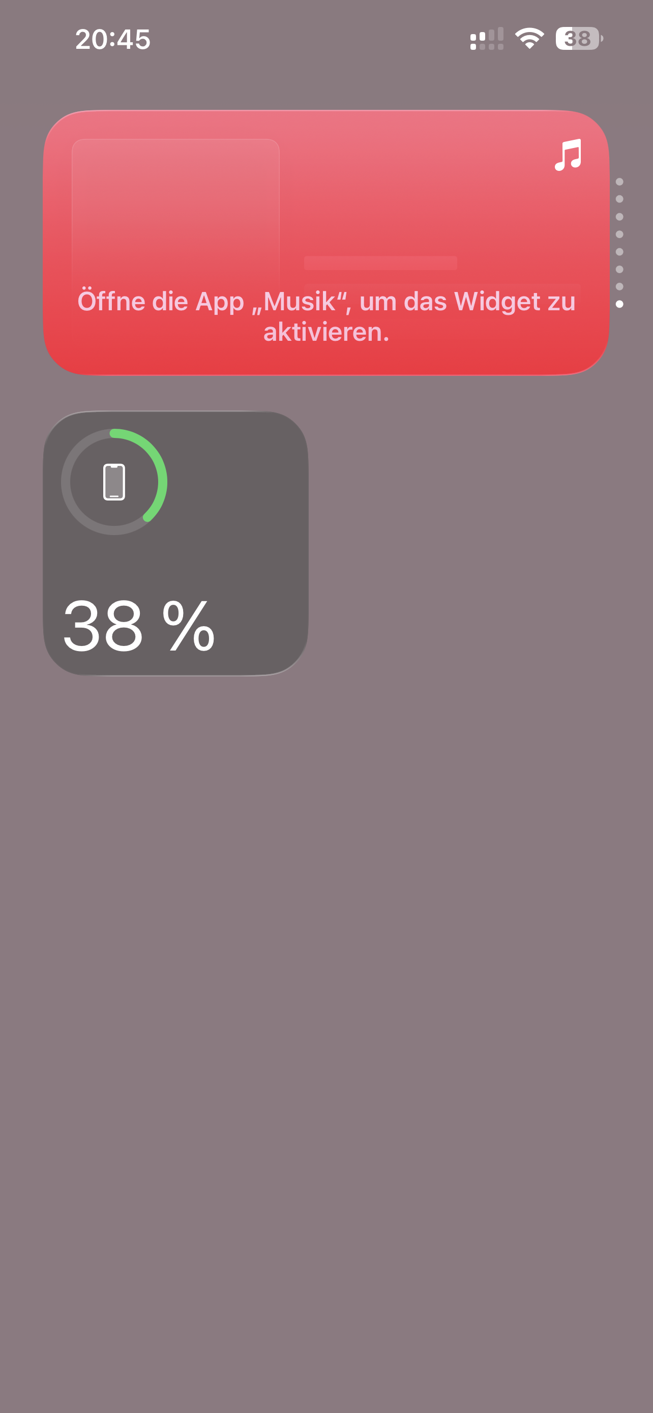 Batterie Widget
