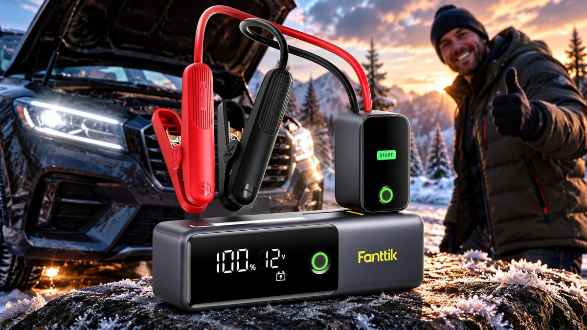 Anzeige: Fanttik Starthilfe-Powerbank mit vielen Extras zum neuen Amazon-Bestpreis unter 100 Euro