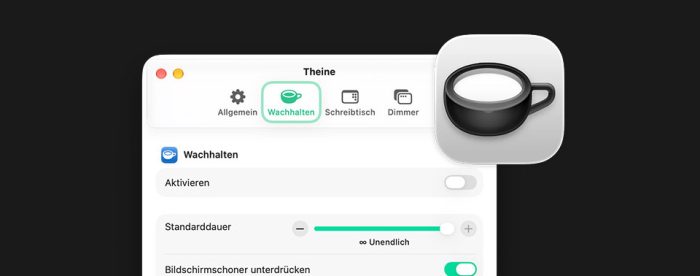 Theine 4 für den Mac: Fokus-Dimmer und versteckter Desktop