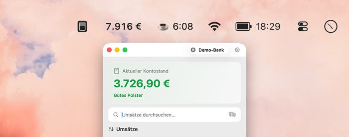 simplebanking bringt Kontostand und Umsätze direkt in Spotlight