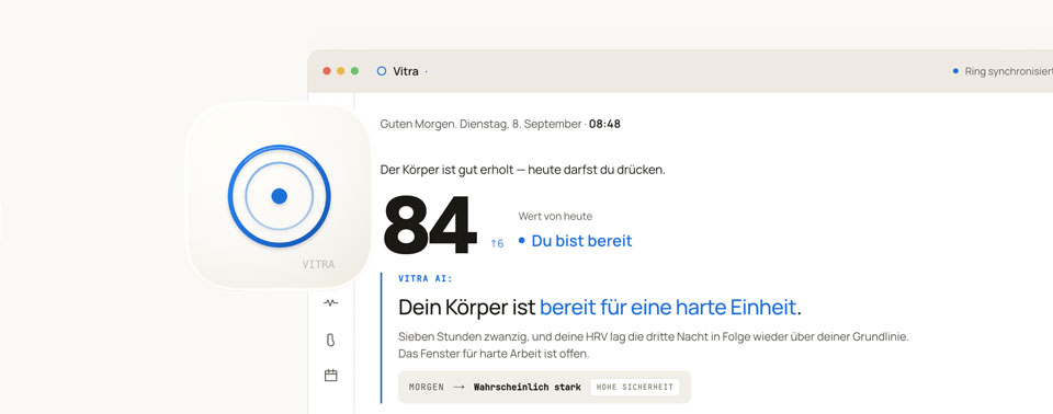 Vitra-App bringt Oura-Daten auf Mac und Windows